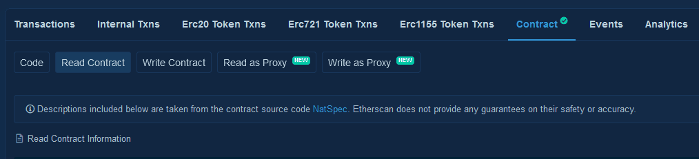 Etherscan Read Contract Example
